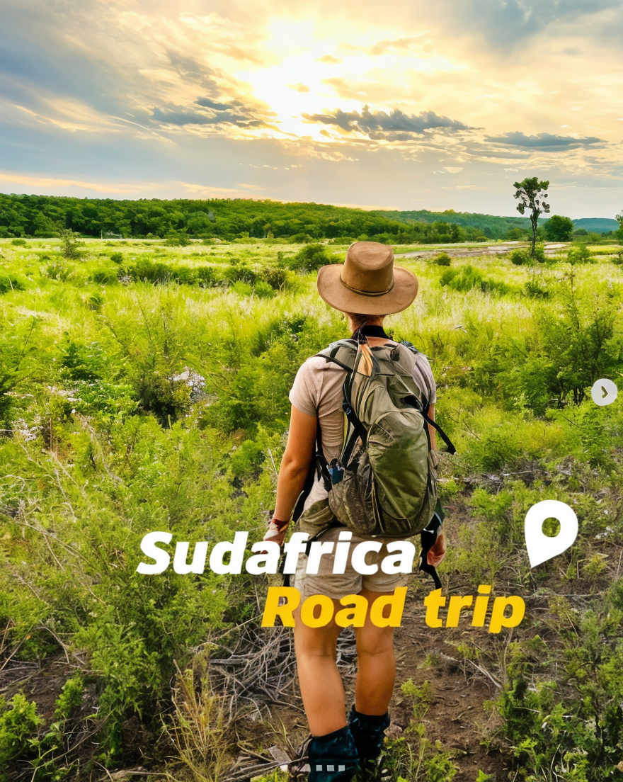 person walking in the south african bush