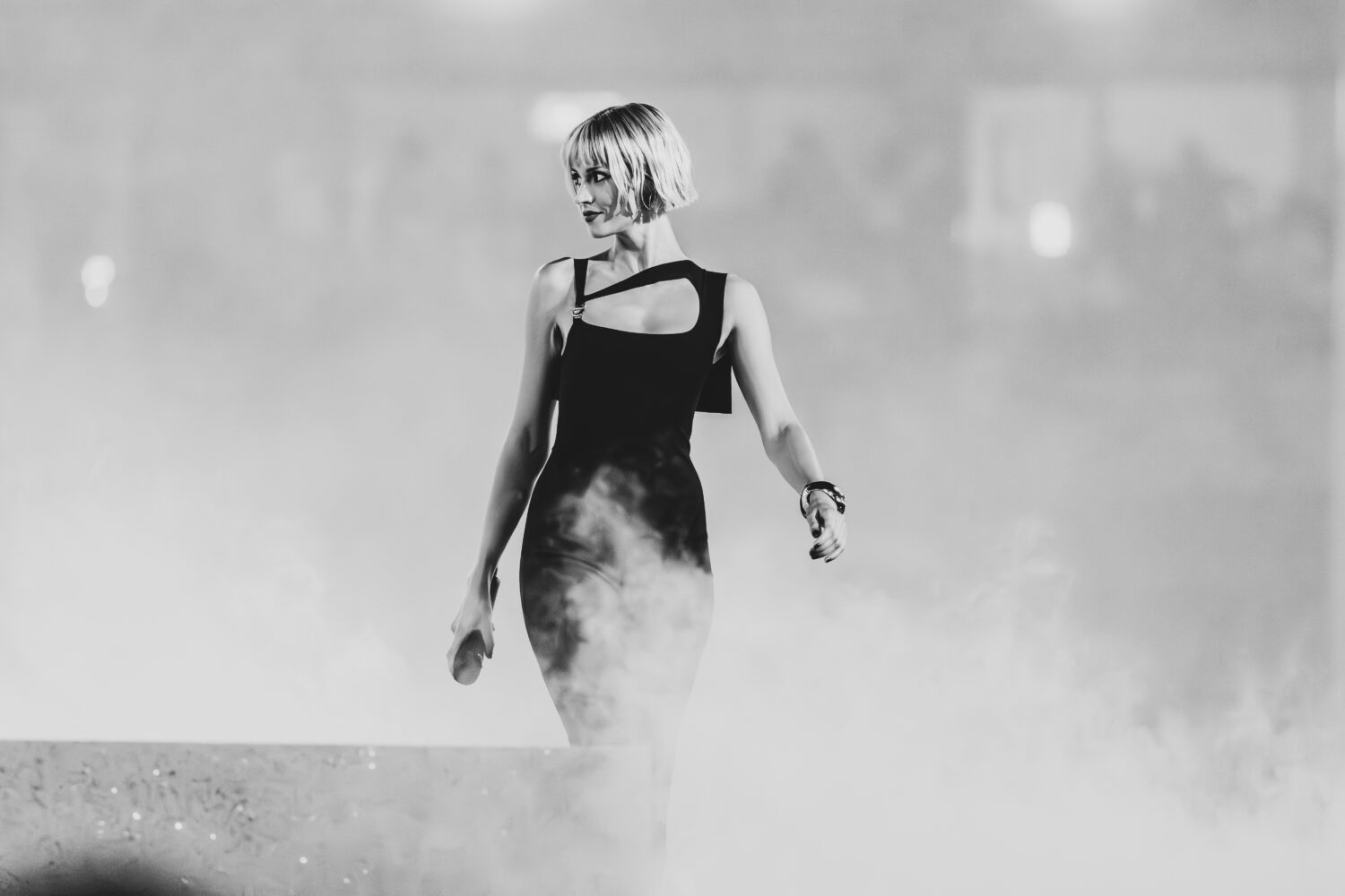 Angèle at the Olympic Games closing ceremony.