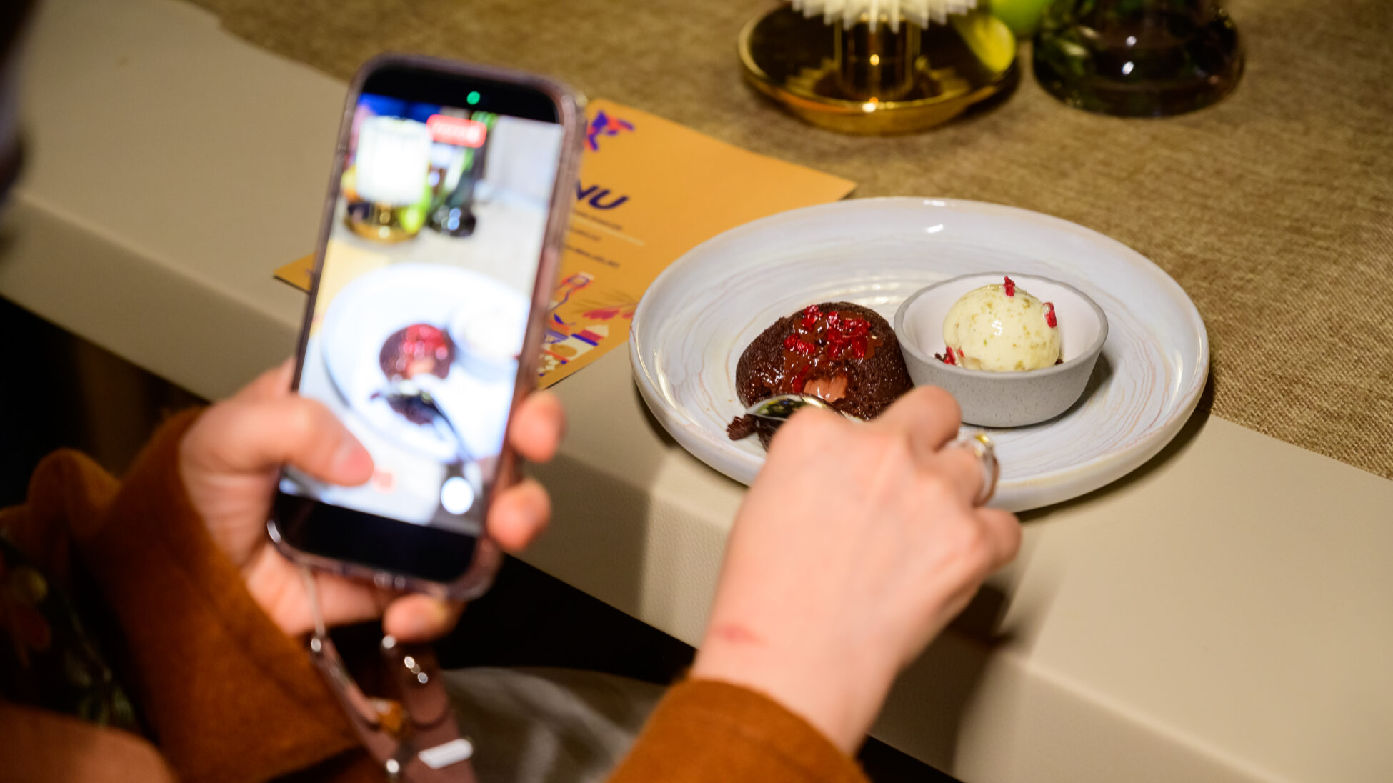 dessert made of a mix of french and saudi products